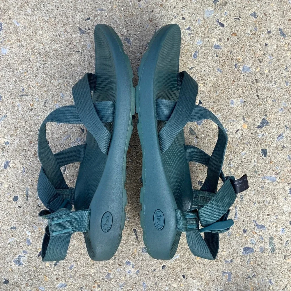 Chaco Z1 Classic Sandals Mens 12 Forest Green Hiking Strappy Sport Shoes J107151